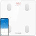 Körperfettwaage, Bluetooth Personenwaage mit App, Smart Digitale Waage für Körperfett, BMI, Gewicht, Muskelmasse, Wasser, Protein, BMR, Weiß