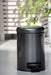 Kosmetik Treteimer Leman Metallic-Schwarz 3 L - Kosmetikeimer, Mülleimer mit Anti-Fingerprint Fassungsvermögen 3 l, Edelstahl rostfrei, Schwarz