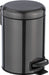 Kosmetik Treteimer Leman Metallic-Schwarz 3 L - Kosmetikeimer, Mülleimer mit Anti-Fingerprint Fassungsvermögen 3 l, Edelstahl rostfrei, Schwarz