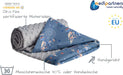 Krabbeldecke 100% Baumwolle 75x100cm doppelseitig multifunktional Minky Kuscheldecke für Kinderwagen weich flauschig (Traumfänger mit grauen Minky)
