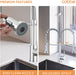 Küchenarmatur mit Niederdruck, Frühlingsküchenhahn mit herunterziehendem Sprühkopf, 2 Sprühmodi, High Arc Single Lever Sink Mixer Tap (Chrom)
