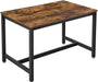Küchentisch, Esstisch, 120 x 75 x 75 cm, Esszimmertisch für 4 Personen, Kaffeetisch, Wohnzimmer, Esszimmer, Stahlgestell, einfacher Aufbau