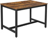 Küchentisch, Esstisch, 120 x 75 x 75 cm, Esszimmertisch für 4 Personen, Kaffeetisch, Wohnzimmer, Esszimmer, Stahlgestell, einfacher Aufbau