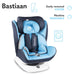 Lionelo Bastiaan Kindersitz Auto Kindersitz Isofix und Top Tether Kindersitz Drehbar um 360 Grad Autositz Gruppe 0 1 2 3 ab Geburt bis 36 kg 