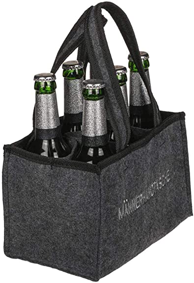 Männerhandtasche aus Filz mit 6 Fächern, ca. 24 x 15 cm