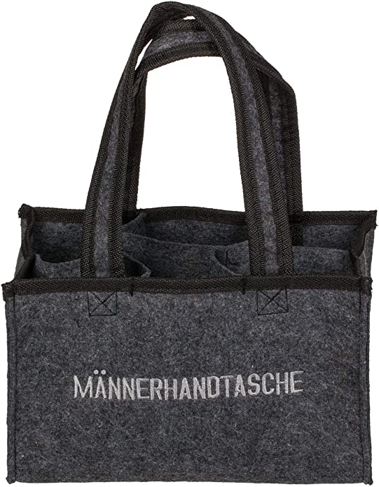 Männerhandtasche aus Filz mit 6 Fächern, ca. 24 x 15 cm