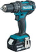 Makita Akku-Schlagbohrschrauber 18V / 3,0 Ah, 2 Akkus + Ladegerät im Alukoffer + 96-tlg. Zubehör-Set