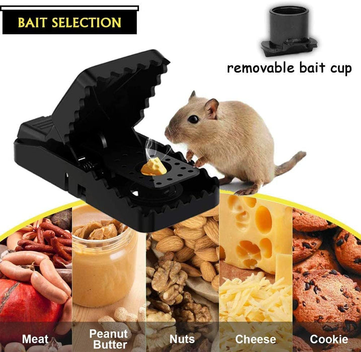 Mausefalle, 6er Set Profi Mäusefalle Schlagfalle Rattenfalle, Wiederverwendbar Mouse Trap Profi Mausefallen in Haus und Garten