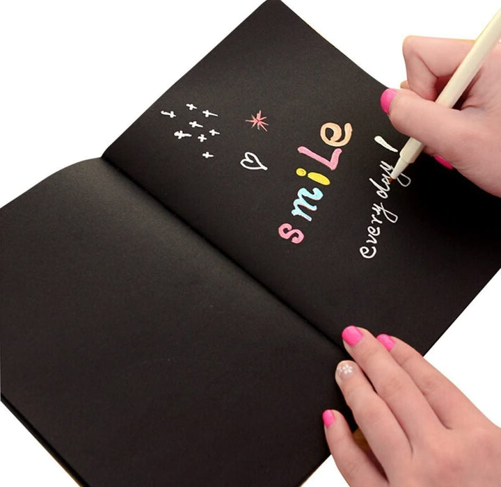 Metallic Marker Pens, 10 Farben Metallic Stifte, 1mm Feine Maker Stift für Fotoalbum Schwarze Seiten, Gästebuch Hochzeit, Bullet Journal, Fotobuch