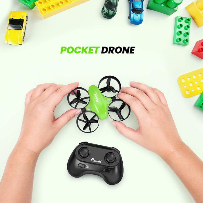 Mini Drohne für Kinder und Anfänger mit 3 Akkus, RC Quadrocopter, Mini Drone mit Höhenhaltemodus, Start  Landung mit einem Knopfdruck, Kopflos Modus