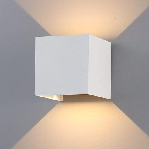 Modernes Up&Down Außenwandleuchte,12W Wandleuchte,IP65 Wasserdichtes Gehäuse aus Aluminium Wohnzimmer Schlafzimmer Nachtlicht,100mm,warmweiß