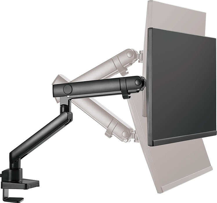 Monitor Halterung für 1 Monitor bis 32 Zoll (bis zu 8kg, VESA 75x75/100x100), Befestigung auf Tischplatte/Tischkante, Stahl, Schwarz