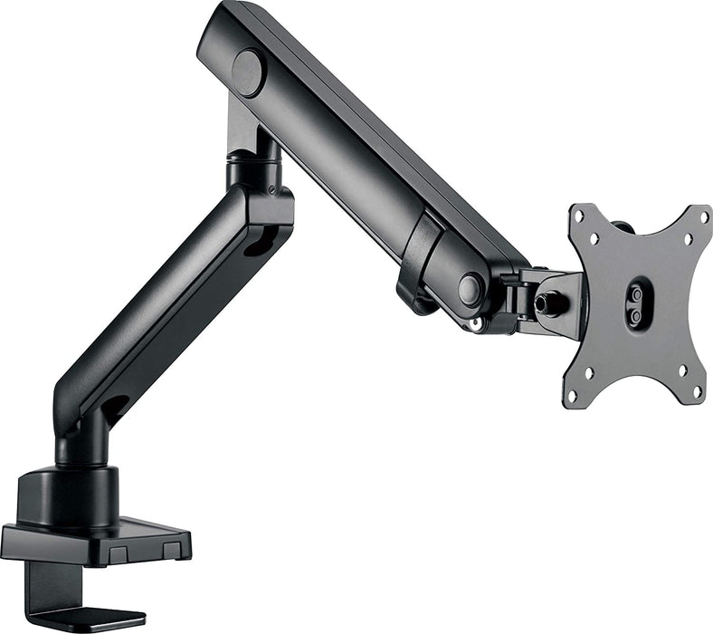 Monitor Halterung für 1 Monitor bis 32 Zoll (bis zu 8kg, VESA 75x75/100x100), Befestigung auf Tischplatte/Tischkante, Stahl, Schwarz