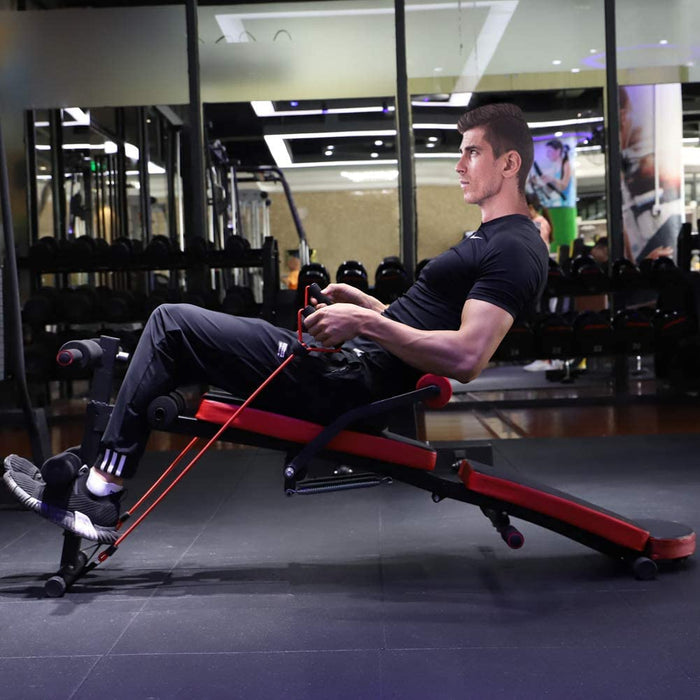 Multifunktions-verstellbare Sitzbank ， Klappbares AB Abdominal Crunch-Übungsbrett, Schrägbank für das Bauchmuskeltraining, für das Heimgymnastik
