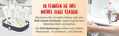 NUK Nature Sense Perfect Starter Babyflaschen Set | 2 (150 ml, 0-6M) Anti-Kolik Flasche mit Temperature Control Anzeige, Schnuller, Flaschenwärmer