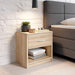 Nachttisch in Eiche Sonoma Optik - Schlichter Nachtschrank mit einer Schublade passend zu jedem Bett & Schlafzimmer - 39 x 41 x 28 cm