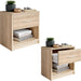Nachttisch in Eiche Sonoma Optik - Schlichter Nachtschrank mit einer Schublade passend zu jedem Bett & Schlafzimmer - 39 x 41 x 28 cm