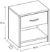 Nachttisch in Eiche Sonoma Optik - Schlichter Nachtschrank mit einer Schublade passend zu jedem Bett & Schlafzimmer - 39 x 41 x 28 cm