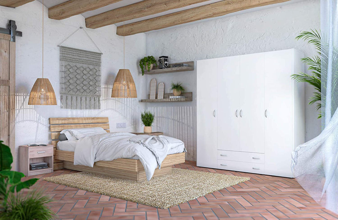 Nachttisch in Eiche Sonoma Optik - Schlichter Nachtschrank mit einer Schublade passend zu jedem Bett & Schlafzimmer - 39 x 41 x 28 cm