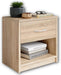 Nachttisch in Eiche Sonoma Optik - Schlichter Nachtschrank mit einer Schublade passend zu jedem Bett & Schlafzimmer - 39 x 41 x 28 cm