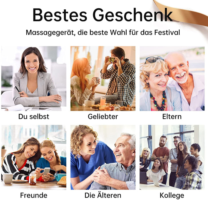 Nackenmassagegerät mit Heizfunktion - Schulter Nacken Massagegerät, Muskelschmerzen Rücken, Schultern Nacken reduzieren - Nacken Massagegerät