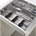 Organizer für Besteck, Utensilien und Gadgets, Grau, 39,7 x 38,4 x 5,3 cm - Besteckkasten