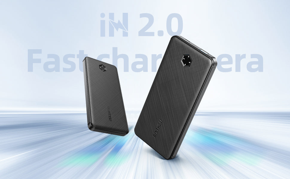 Powerbank 10000mAh, SIXTHGU PD 20W Externer Akku USB-C, Power Bank mit Dual Ausgänge 3A，Schnellladung Tragbares Ladegerät