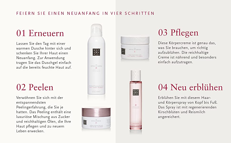 RITUALS Geschenkset für Frauen von The Ritual of Sakura, Größe L – Mit Reismilch und Kirschblüte – Nährt die Haut und Wirkt Erneuernd