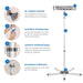 Reer Wickeltischstrahler EasyHeat Flex, Heizstrahler mit Standfuß, Wärmelampe fürs Baby, kompaktes Design, 1 Stück, weiß
