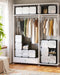  Regalsystem, 16 Würfel, Kleiderschrank aus Kunststoff, mit Türen, Schuhregal, Aufbewahrung von Kleidung, Schuhen, Spielzeug und Büchern, Steckregal