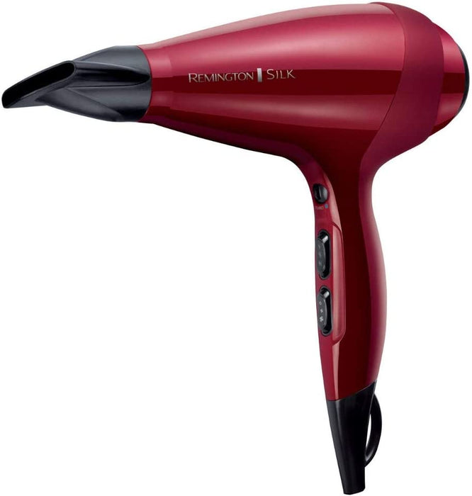 Remington Haartrockner Profi Ionen Silk (2400W, 140km/h, 3 Stylingaufsätze, angereichert mit Seidenprotein und Keramik, Ionen-Generator