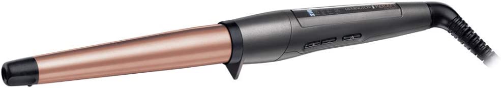 Remington Lockenstab [kegelförmig 19-28mm] Keratin Protect (hochwertige Keramikbeschichtung mit Keratin & Mandelöl) -Digitales-Display bis 210°C)