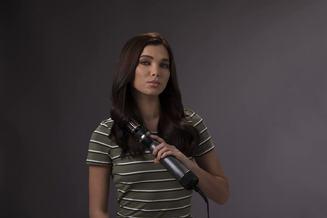 Remington Warmluftbürste rotierend [automatisch] Keratin Protect (inkl.3 Aufsätze 2 Rundbürsten+Haaransatz-Booster für mehr Volumen) + Haarklammern)