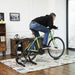 Rollentrainer, magnetischer Fahrrad-Widerstandstrainer mit geräuschreduzierendem Rad, klappbar, zur einfachen Aufbewahrung, schwarz