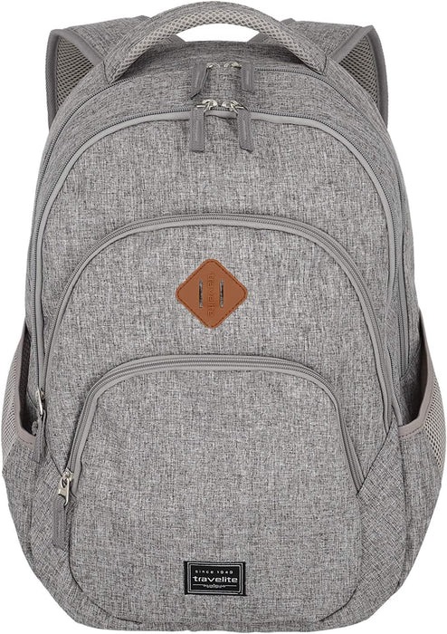  Rucksack Handgepäck mit Laptop Fach 15,6 Zoll, Gepäck Serie BASICS Daypack Melange: Modischer Rucksack in Melange Optik, 45 cm, 22 Liter, Hellgrau