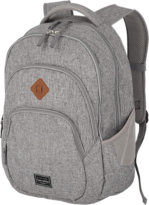  Rucksack Handgepäck mit Laptop Fach 15,6 Zoll, Gepäck Serie BASICS Daypack Melange: Modischer Rucksack in Melange Optik, 45 cm, 22 Liter, Hellgrau