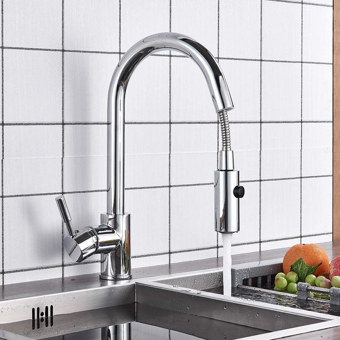 Niederdruck Küchearmatur Spültischarmatur Wasserhahn 360° Schwenkbar Küche Armatur Mischbatterie für Küche Spüle Küche Armatur Chrom 