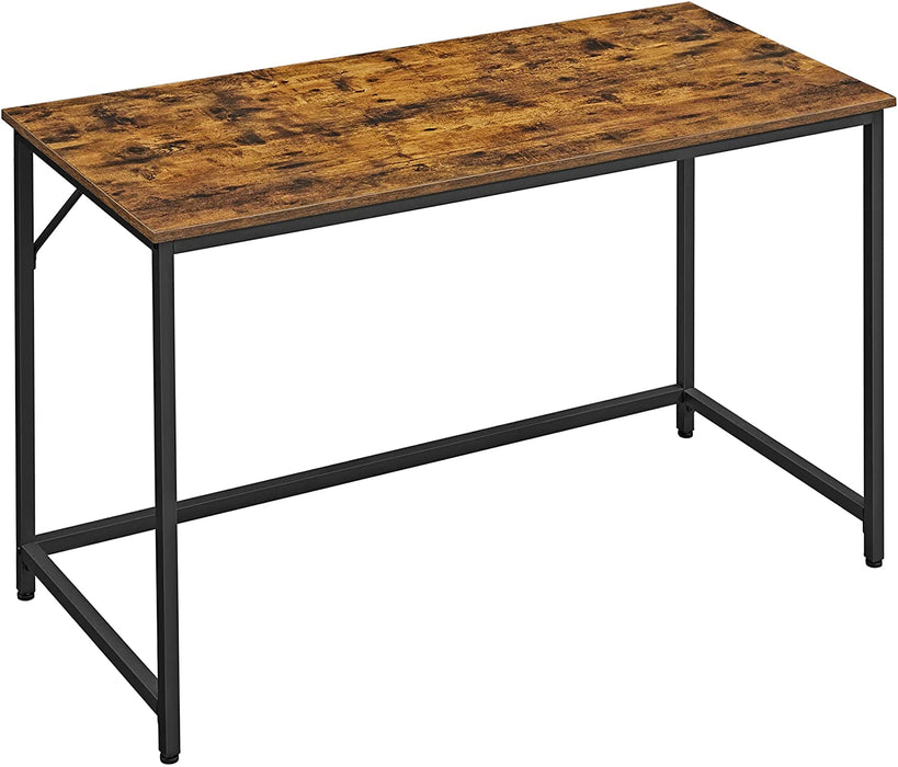 Schreibtisch, Computertisch, schmaler Bürotisch, 120 x 60 x 75 cm, Arbeitszimmer, Homeoffice, Büro, einfacher Aufbau, Stahl, Industrie-Design
