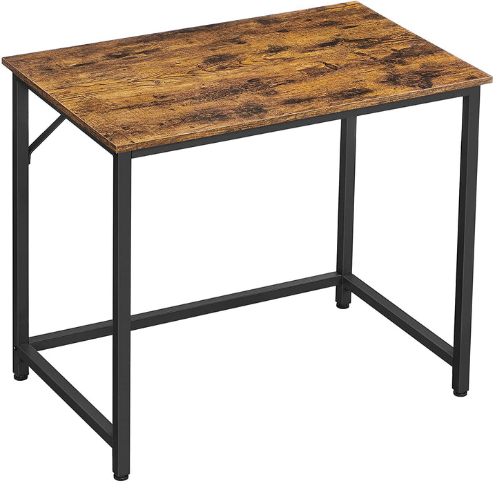 Schreibtisch, Computertisch, schmaler Bürotisch, 80 x 50 x 75 cm, Arbeitszimmer, Homeoffice, Büro, einfacher Aufbau, Stahl, Industrie-Design