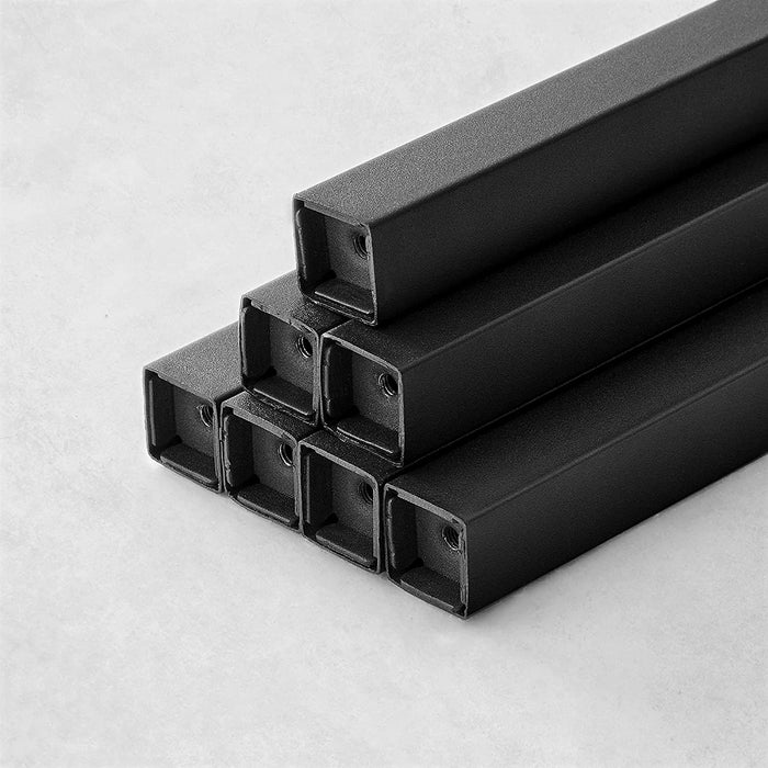 Schreibtisch, Computertisch, schmaler Bürotisch, 140 x 60 x 75 cm, Arbeitszimmer, Homeoffice, Büro, einfacher Aufbau, Stahl, Industrie-Design, Greige