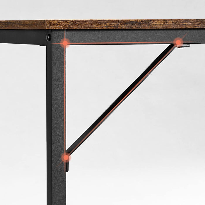 Schreibtisch, Computertisch, schmaler Bürotisch, 80 x 50 x 75 cm, Arbeitszimmer, Homeoffice, Büro, einfacher Aufbau, Stahl, Industrie-Design