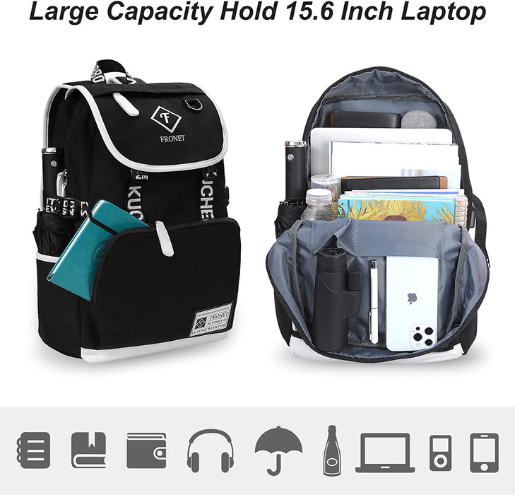 Schulrucksack Jungen Mädchen Teenager Schulranzen, Schultaschen Set 4-in-1 mit Lunch Taschen Federmäppchen Kinder Geldbörsen, Kinderrucksack Rucksäcke
