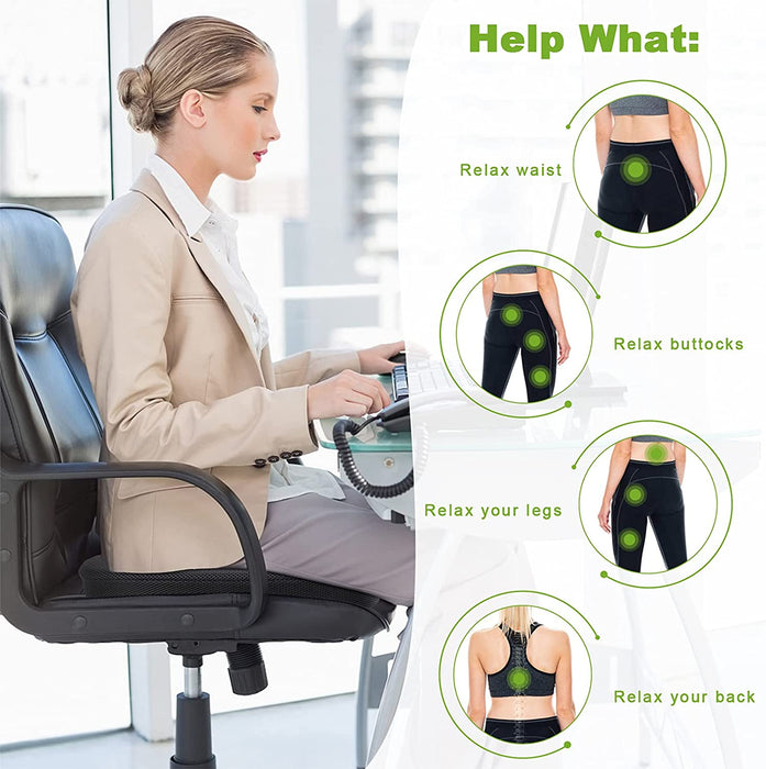 Sitzkissen mit Gel Bürostuhl: Memory Foam Stuhlkissen Sitzkissen Orthopädisch Ergonomisches Cushion mit Gel-Schicht Stuhlkissen Rückenschmerzen reduzieren