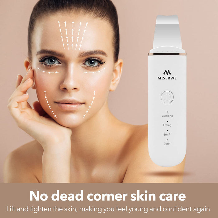Face Skin Spatula Ultraschallpeelinggerät Skin Scrubber Mitesserentferner Porenreiniger Gesicht Schönheitspflege Gesichtslifting Werkzeug Mitesser