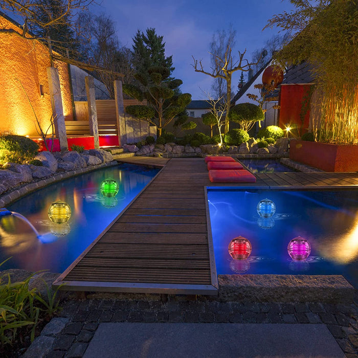 Solar Pool Licht Poolbeleuchtung Solar Wasser Schwimmende Lampen Solar Schwimmkugel Wasserdicht Teichbeleuchtung Farbwechsel für Garten