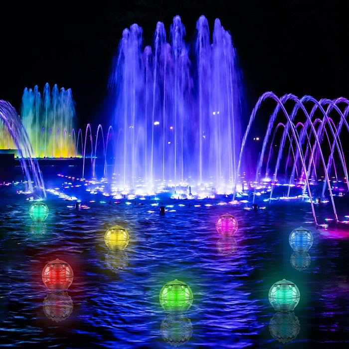 Solar Pool Licht Poolbeleuchtung Solar Wasser Schwimmende Lampen Solar Schwimmkugel Wasserdicht Teichbeleuchtung Farbwechsel für Garten