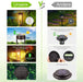 Solarlampen für Außen Garten, 4 Stück Solarleuchten Garten mit Warmweiß Wolfram Licht, IP65 Wasserdicht Solar Gartenleuchten Gartendeko Rasen Gehweg