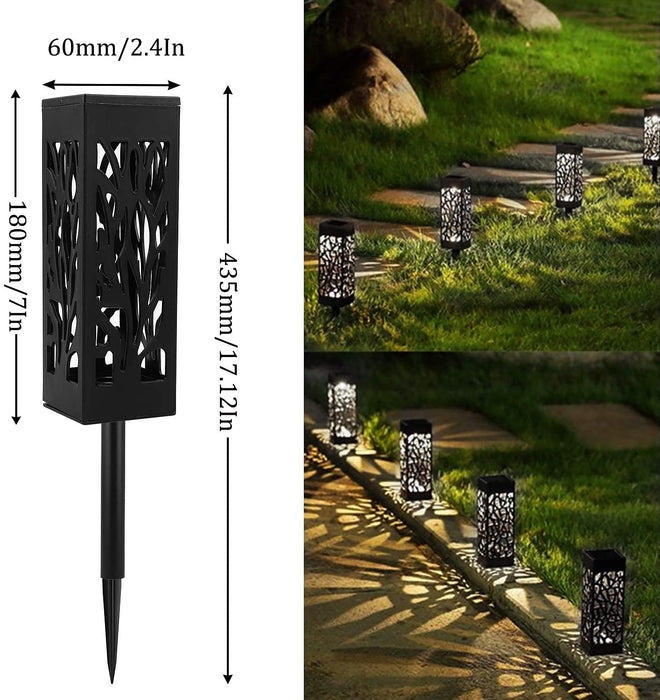 Solarleuchten Garten Warmweiß 6 Stücke Gartenleuchten IP65 Wasserdichte Solarlampe für Patio Rasen,Terrasse, 3500K