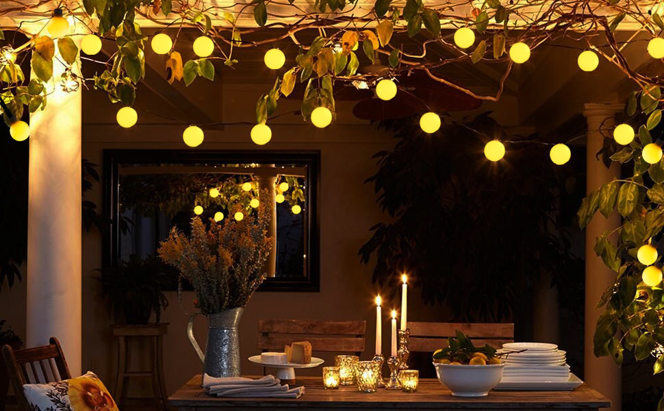 Solar lichterkette Aussen, 11M 60 LED Solar Lichterkette Außen/Innen LED Solarlichterkette mit 8 Modi IP65 Wasserdicht, für Garten Balkon Room Tor Hof