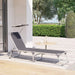 Sonnenliege mit Dach, Liegestuhl, Gartenliege, Aluminium, Rückenlehne verstellbar, klappbar, leicht, 55 x 193 x 31 cm, bis 150 kg belastbar, Garten